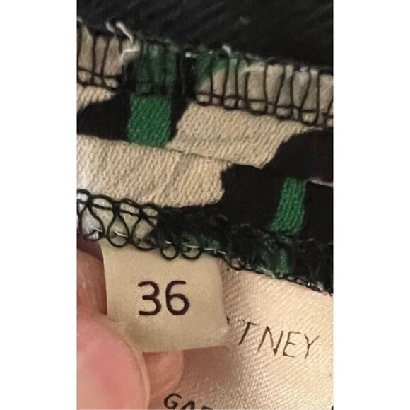 Stella McCartney Green Floral Elastic Back Skinny Viscose Pants w/tapered Ankles - Picture 11 of 16